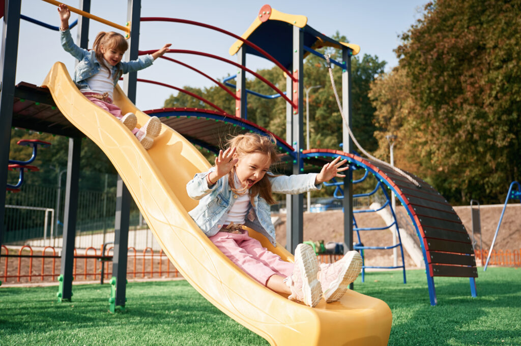 kids are having fun on the playground
